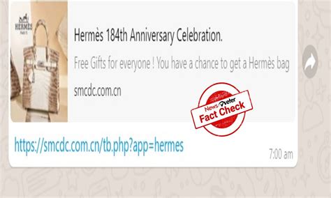 Fact check: Hermes is not offering free bags on its .